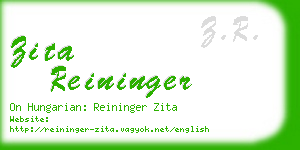 zita reininger business card